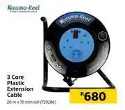 Builders Warehouse Kosmo reel 3 core plastic extension cable 20m x 10mm roll offer