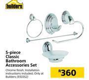 Builders Warehouse Builders 5 piece classic bathroom accessories set offer