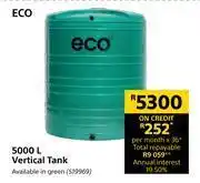 Builders Warehouse Eco 5000l vertical tank offer