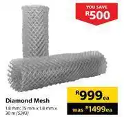 Builders Warehouse Diamond mesh 1.8mm, 75mm x 1.8mm x 30m each offer