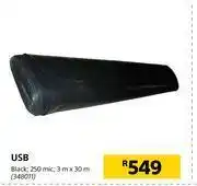 Builders Warehouse Usb black, 250 mic-3m x 30m offer