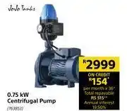 Builders Warehouse Jojo tanks 0.75kw centrifugal pump offer