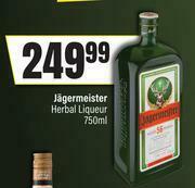 Spar Jagermeister Herbal Liqueur-750ml offer