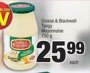 Spar Crosse & Blackwell Tangy Mayonnaise-750g Each offer