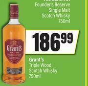 Spar Grant's Triple Wood Scotch Whisky-750ml offer