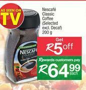 Spar Nescafe Classic Coffee (Selected Excl.Decaf)-200g Each offer