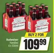 Budweiser Handies-For 2 x 6 x 330ml