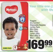 Spar Huggies Dry Comfort Disposable Nappies Jumbo Pack-Per Pack offer