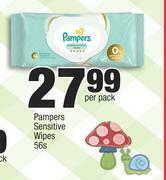 Spar Pampers Sensitive Wipes-56's Per Pack offer