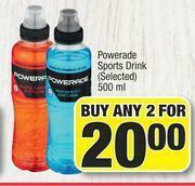 Powerade Sports Drink (Selected)-For Any 2 x 500ml