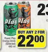 Spar Power Play Energy Drink (Selected)-For Any 2 x 440ml offer