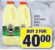 Spar Spar Full Cream Maas-For 2 x 2Kg offer