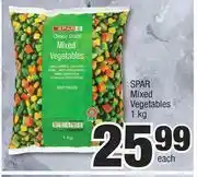 Spar Spar Mixed Vegetables-1Kg Each offer