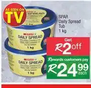 Spar Spar Daily Spread Tub-1Kg Each offer