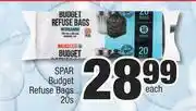 Spar Spar Budget Refuse Bags-20s Each offer