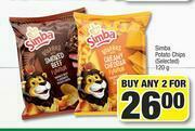 Spar Simba Potato Chips (Selected)-For Any 2 x 120g offer