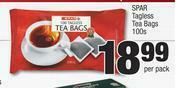 Spar Spar Tagless Teabags-100s Per Pack offer