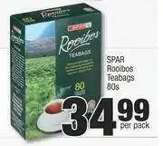 Spar Spar Rooibos Teabags-80s Per Pack offer