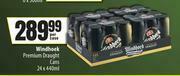 Spar Windhoek Premium Draught Cans-24 x 440ml Per Case offer