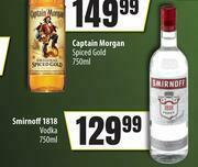 Spar Smirnoff 1818 Vodka-750ml offer