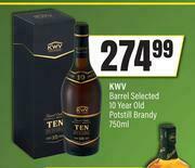 Spar KWV Barrel Selected 10 Year Old Potstill Brandy-750ml offer