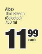 Spar Albex Thin Bleach (Selected)-750ml Each offer