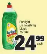 Spar Sunlight Dishwashing Liquid-750ml Each offer