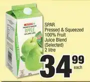 Spar Spar Pressed & Squeezed 100% Fruit Juice Blend (Selected)-2Ltr Each offer