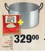 Spar Hart Pot 21Ltr Plus Free Spar Parboiled Rice 1kg offer
