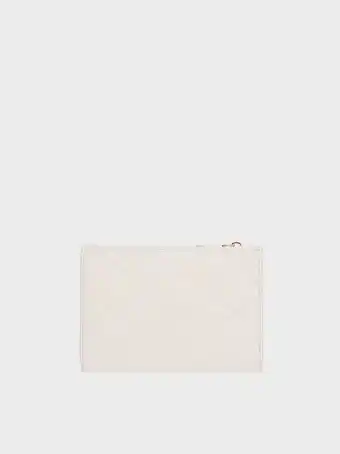 Charles & Keith Lillie quilted mini wallet - cream offer