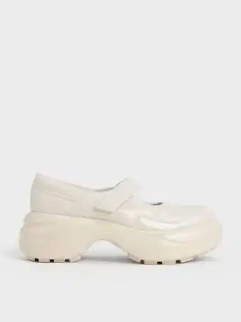 Charles & Keith Roony patent mary janes - chalk offer