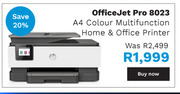 First Shop Hp officejet pro 8023 a4 colour multifunction home & office printer offer