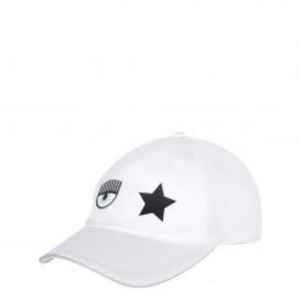 Eye star baseball cap – white