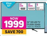 Game Telefunken 32" hd led tv tledd-32hd offer