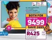 Game Samsung 55" uhd tv 55au7000 plus 2.0ch soundbar-both for offer