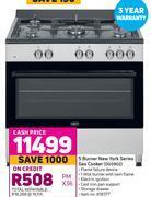 Game Defy 5 burner new york series gas cooker dgs902 offer