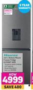 Game Hisense 222l bottom mount freezer fridge h310bit-wd offer