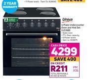 Game Univa 4 plate undercounter oven & hob set u336b offer