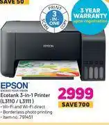 Game Epson ecotank 3 in 1 printer l3110/l3111 offer