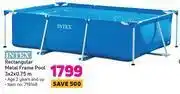 Game Intex rectangular metal frame pool 3 x2 x 0.75m offer