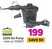 Game Campmaster 220v air pump offer