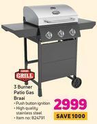 Game Expert grill 3 burner patio gas braai offer