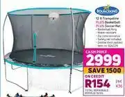 Game Bounceking 12 ft trampoline plus basketball plus soccer net offer