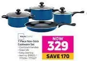 Game Mainstays 7 piece non stick cookware set offer
