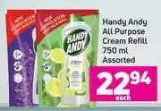 Game Handy andy all purpose cream refill 750ml assorted- each offer