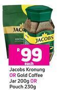 Game Jacobs kronung or gold coffee jar 200g or pouch 230g- each offer