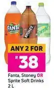 Game Fanta, stoney or sprite soft drinks 2ltr- for any 2 offer
