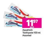 Game Aquafresh toothpaste 100ml assorted-each offer