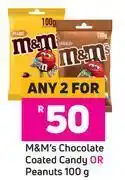 Game M&m's chocolate coated candy or peanuts 100g- for any 2 offer