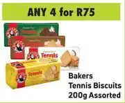 Game Bakers tennis biscuits-for any 4 x 200g assorted offer